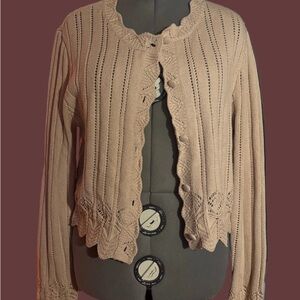 Joie Beige Knit Cardigan